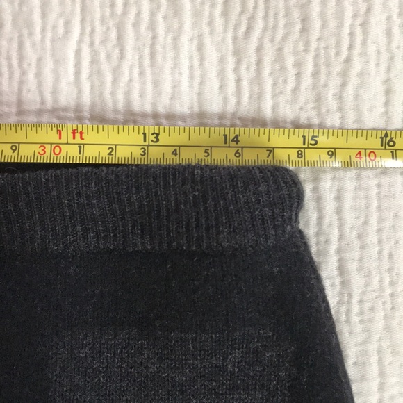 EF Merino Windowpane Grey Pencil Skirt S - Picture 6 of 7